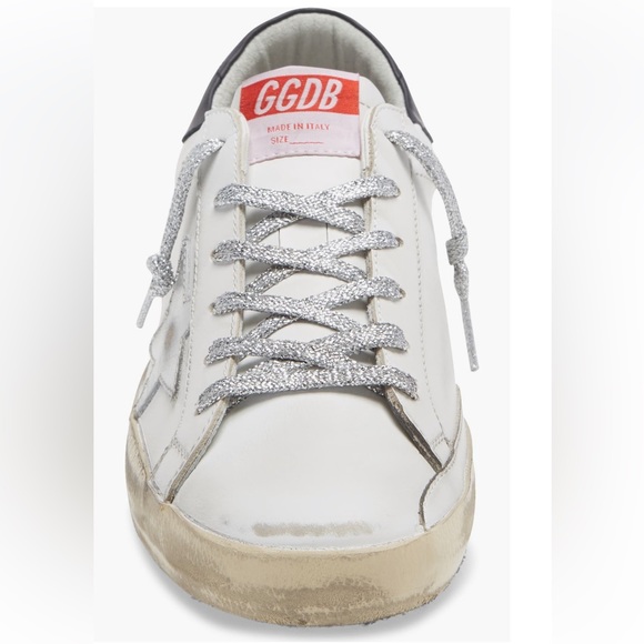 Golden Goose Super-Star Black, White & Silver Sneaker - Picture 13 of 15